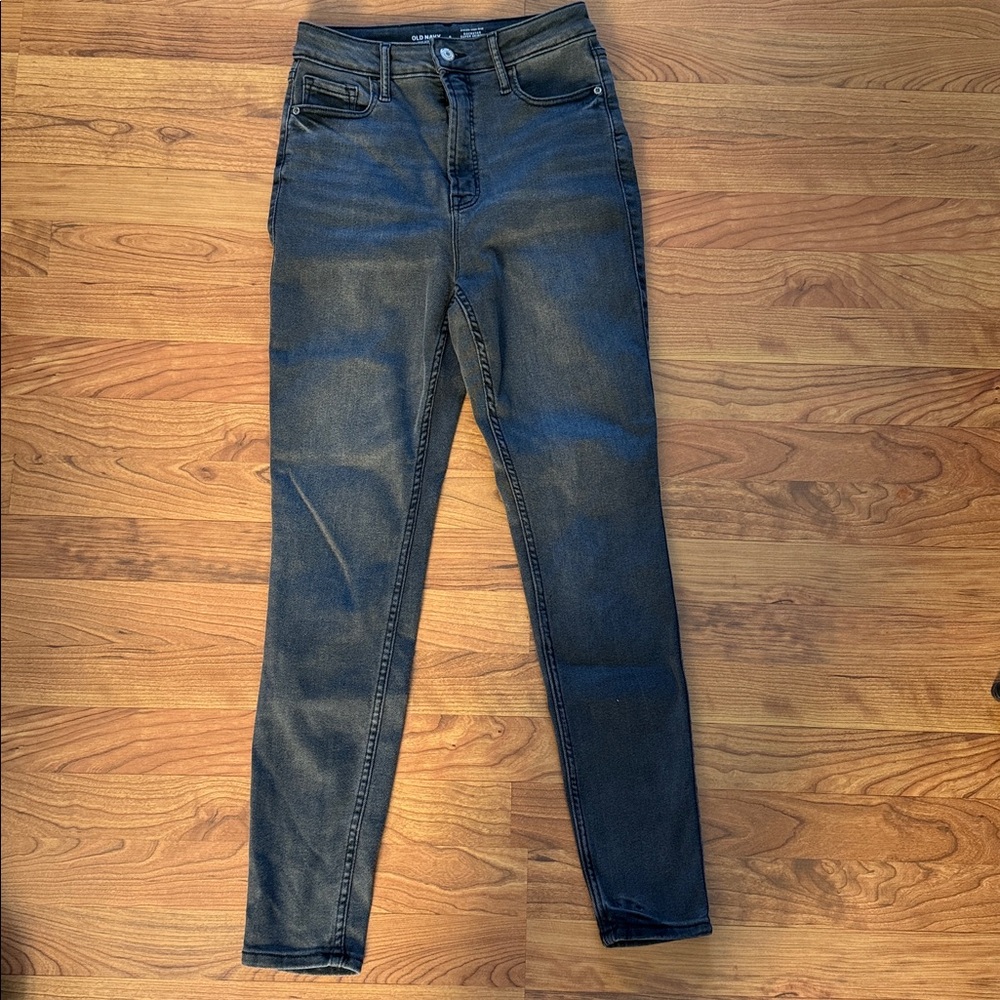 Old Navy faded black skinny jeans